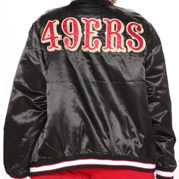 NFL Season Tickets 49ers Bomber Jacket - Black (Unisex) - Picture 3 of 3